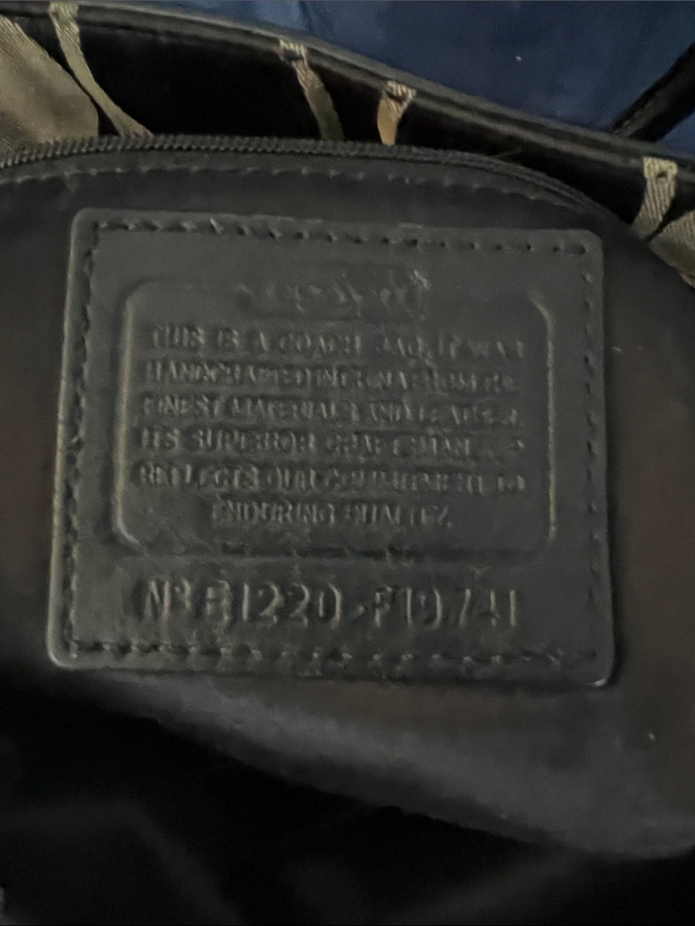 Coach Black and Cream Signature Canvas Tote with Leather Trim bonus wallet inc. - Picture 9 of 9